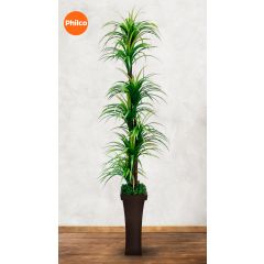 Planta decorativa artificial YUCA  + maceta